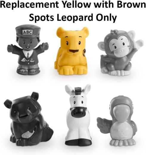 Replacement Yellow with Brown Spots Leopard for Fisher-Price Little People Big ABC Animal Train Playset