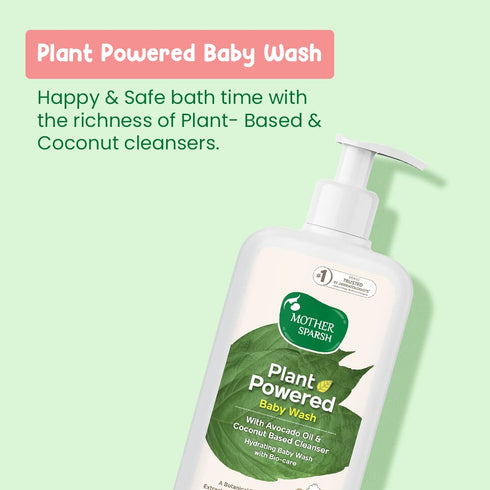 Mother Sparsh 200 ml 50g Plant Powered Natural Baby Wash, + Plant Powered Natural Baby face Cream