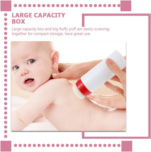 PAREKS 2Pcs Container/1202 Baby Powder Baby Powder Empty Loose Powder Dispenser Bottle, Portable Baby Talcum Powder