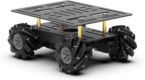 Mecanum Robot Chassis Car Kit - 360° Omnidirectional Wheel, Aluminum Alloy Frame, TT Motor, DIY Kit (Unassembled)