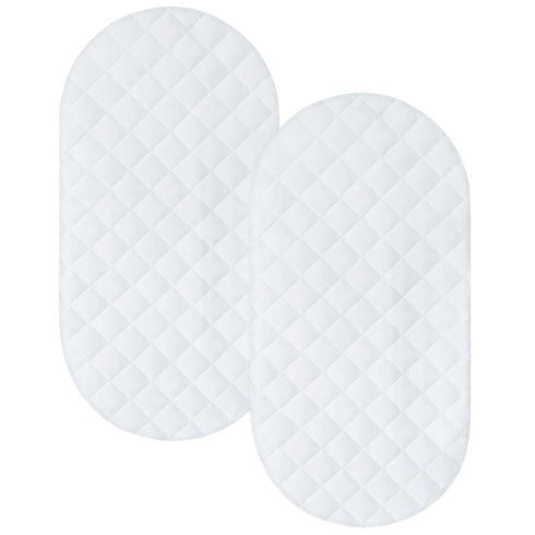 Bassinet Mattress Pad Cover Fit for Hourglass/Oval Bassinet Mattress, Waterproof Bassinet Mattress
