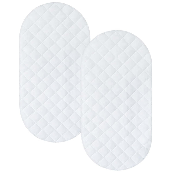 Bassinet Mattress Pad Cover Fit for Hourglass/Oval Bassinet Mattress, Waterproof Bassinet Mattress