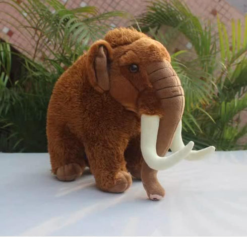 Lifelike Woolly Mammoth Plush, 13" Mammoth Stuffed Animal, Soft Elephant Plush Toy, Cuddly Toys