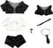 niannyyhouse 20cm Plush Doll Clothes, Coat, Shirt, Pants, Vest, Belt, Tie Accessories Suit for 8in Doll Dress Up