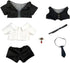niannyyhouse 20cm Plush Doll Clothes, Coat, Shirt, Pants, Vest, Belt, Tie Accessories Suit for 8in Doll Dress Up