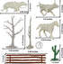 BMC CTS Desert Western Ranch - 15pc Plastic Figure Playset Diorama Accessories