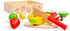 7 1 1 18 Bigjigs Toys Cutting Fruits Crate - Piece Fruit with Velcro Fastenings, Wooden Knife, Chopping Board
