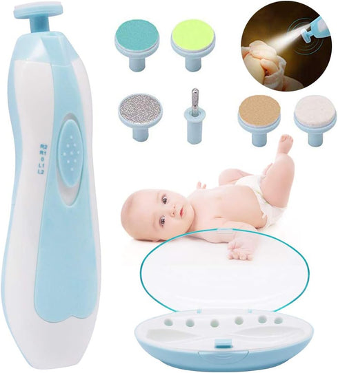 SWVIIT Baby Nail File Safe Electric Nail Trimmer for Newborn 6 in 1