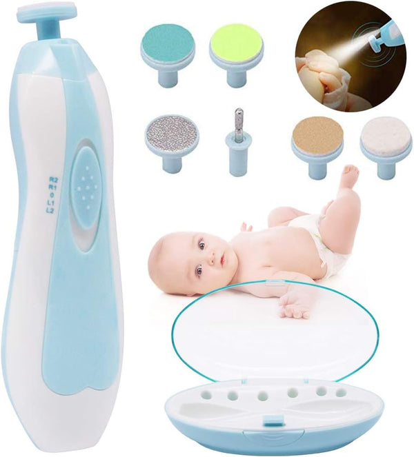 SWVIIT Baby Nail File Safe Electric Nail Trimmer for Newborn 6 in 1