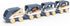 SPEEDY MONKEY Wooden Car Transporter Train Toy Multicolor Engine with Removable Cars