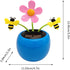 Blue Car Dashboard Decoration - Solar Powered Dancing Sunflower for Car Home Office Gifts