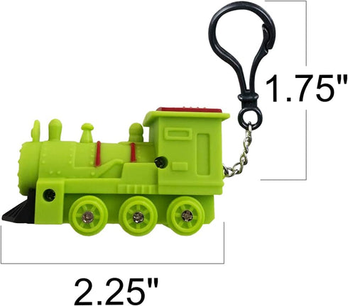 Backpack Set 3, ArtCreativity Light-Up Train Clips with LEDs and Sounds, of Fun Bag Accessories for Kids and Adults