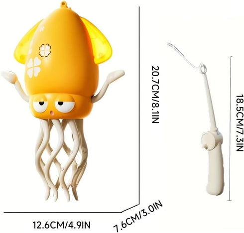 Tummy 3+ Magic Dancing Octopus Toy - Smart Obstacle-Dodging Robot with LED Light Show & Music, USB Rechargeable Time