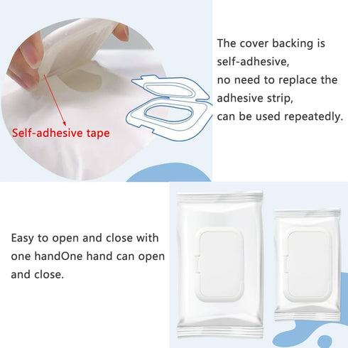 UtySty 5 Pack Packs Package Countainer Baby Wipes Flip Lid Reusable Adhesive Sticky Dispenser Cover Non-Drying Cap