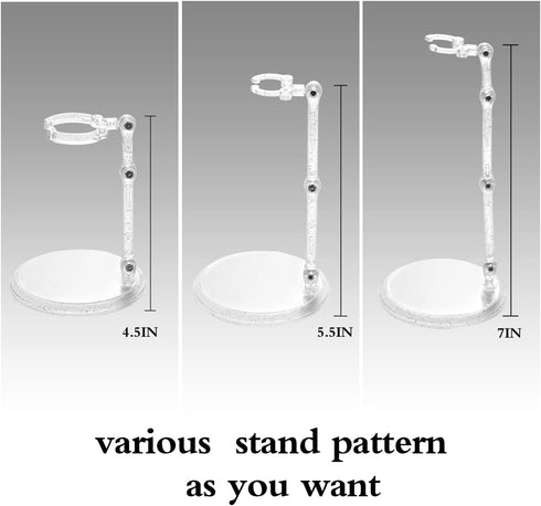 Ddung Doll Stand - Clear Doll Stand For 0.5" To 10" Dolls And Action Figure Stand (3-Pack)