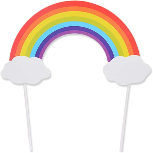 Flairs New York Happy Birthday Cake Toppers Party Props (Pack of 1, Rainbow and Clouds)