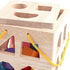 19 2-4 QZMTOY Shape Sorter Toys with Shape Blocks, Classic Wooden Toys for Toddlers Kids, Gift for Girls Boys (Natural
