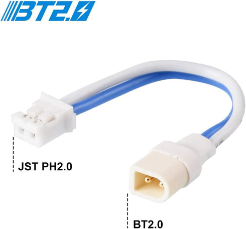 BETAFPV 6pcs BT2.0-PH2.0 Adapter Cable, 22AWG for BT2.0 300mAh 1S Battery with Banana Connector for Drones