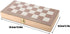 Wooden 3-in-1 Folding Board Game Toy, Chess & Checkers & Backgammon, Portable Travel Tabletop Game