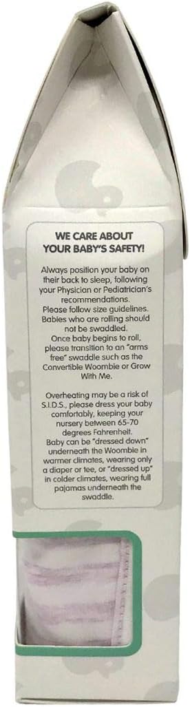 Woombie 0-3 One-Step Swaddle Sock for Babies Months - Self-Soothing Swaddling Sack - Wearable Newborn Baby Blanket