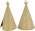BMC Classic Plains Indian Teepees - Tan 3pc Western Plastic Playset Accessories