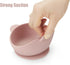 PandaEar 3 Pack Baby Bowls with Suction, Soft Safe BPA-Free Silicone Food Bowl for Babies, Kids, Toddlers (Pink)
