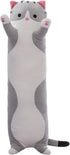 Cute Cat Plush Long Body Pillow Soft Cartoon Stuffed Animal Doll, Kawaii