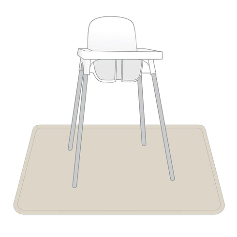 45" 45 BapronBaby Minimalist Champagne Splash Mat - Waterproof Catch-All for Under High Chairs, Floors, Tables