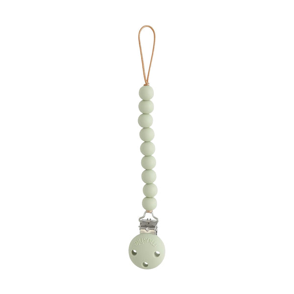 mushie 100% Silicone Baby Pacifier Clip BPA Free | Hera (Sage)