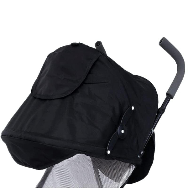 Stroller Sun Shade Cover - Adjustable Retractable Canopy Awning for Pushchair, Baby Buggy with Pockets and Mesh Window