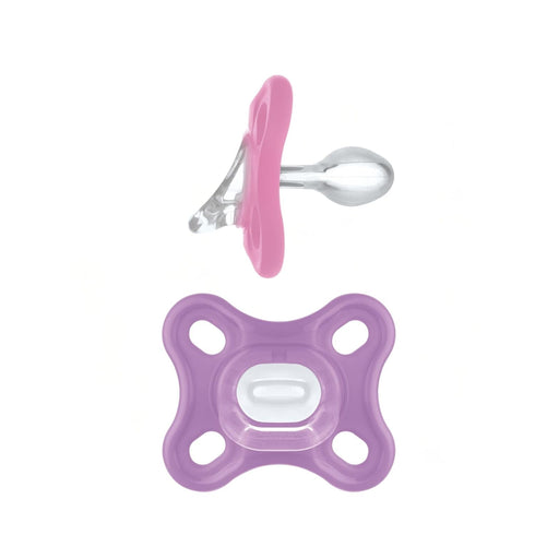 MAM Comfort Baby Pacifiers, Lightweight Full Silicone Binky for Newborns 0-3 Months, BPA-Free, 2 Count with Sterilizer