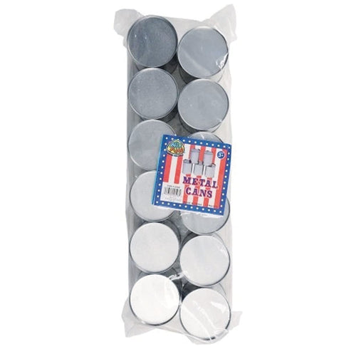 U.S. Toy Metal Carnival Cans, Silver (GS93)