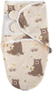 Baby Swaddle Blanket, Super Soft Material, Newborn Adjustable Swaddles, 2-Way Zipper Sleep Sack, Honey Bear