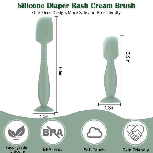 Spatula,3 Pack 1 Baby Diaper Cream Silicone Diaper Cream Applicator Baby Butt Paste Spatula Diaper Cream Brush