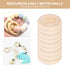 Generic 100Pcs Set, 25mm Wooden Rings Wooden Ring for Hanging Decorations Pendant Teethers