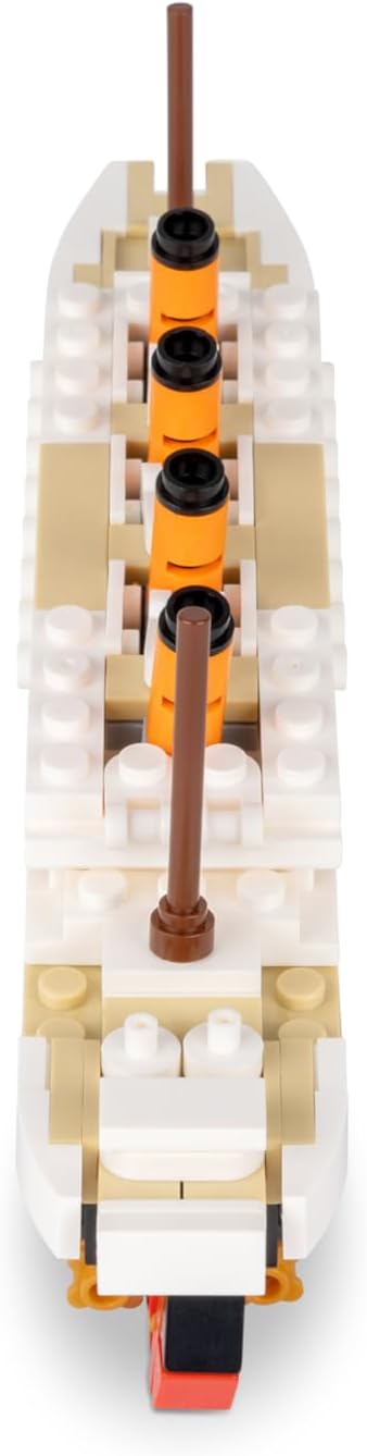 Set 217-Piece 3D Brick Loot Titanic Building Lego Compatible Ship Model Kit, DIY Mini Bricks Puzzle STEM Toy for Adults