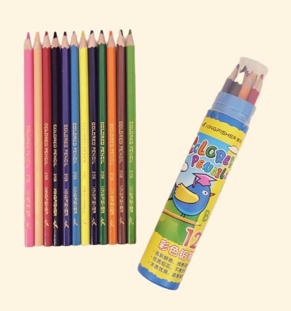 Kingfisher Colored Pencils, Pack of 12 Vibrant Colors with Smooth Blendable Pigments