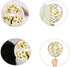 Gold Pearl White Gold Confetti Balloons Set (60 Pack), 12 Inch Latex Glitter Balloons for Birthday, Wedding, Baby