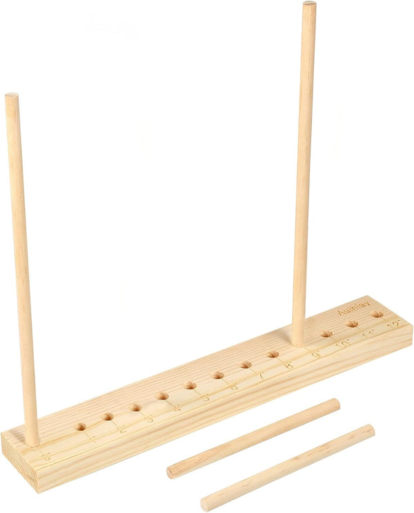 Auihiay 12 Sizes Adjustable Wood Balloon Sizer Ruler, Measurement Tool for Balloon Decorations, Arches, Columns, Rings,