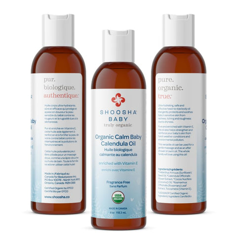 100% Shoosha Organic Calendula Oil Fragrance Free, for Babies, Real Calendula Oil, Calendula Massage Oil Moisturizer