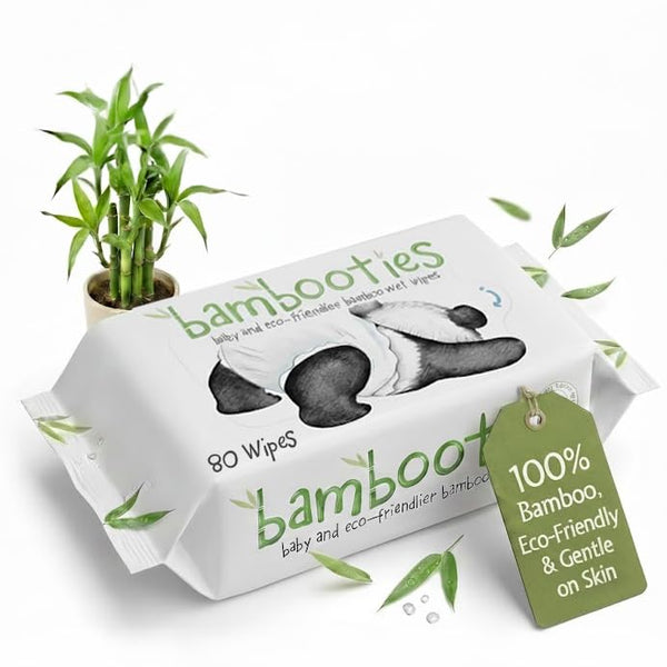 Bamboo Baby Wipes Unscented, Plant based Diaper Wipes for Sensitive Skin, Water