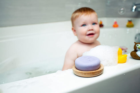 100% Natural LAVENDER CHAMOMILE Baby Soap Bar with Lavender Essential Oil, Organic Chamomile Water, and Shea Butter