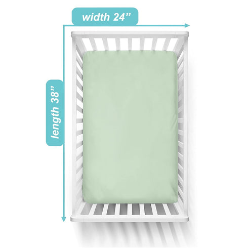 American Baby Company 2 Pack 100% Natural Cotton Fitted Mini Crib Sheets 38" x 24" - Soft & Breathable