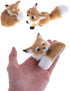 GUDVES Squatting Brown Fox Toy Model, Simulation Fox Home Decoration with Static Action Figures