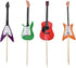 Guitar Cupcake Toppers for Kid Boy Birthday, 48PCS DIY Home Theme Party Food Cake Picks for Baby Shower Decor
