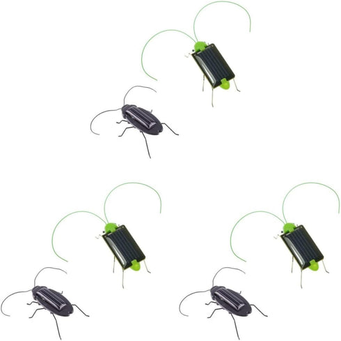 6pcs Lifelike Grasshopper Solar Powered Insect Toys - Moving Solar Toys for Boys Girls Educational Science