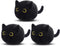 Black Cat Plush, 3Pcs Cute Mini Stuffed Animal for Home Decoration, Soft Cat Plush Birthday Gift for Kids Boys Girls