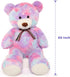 Tezituor 40in Giant Teddy Bear, Big Stuffed Animal Plush, Rainbow Purple Soft Gifts for Baby Shower, Birthday
