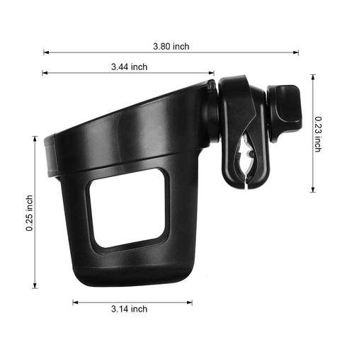 Upgraded Universal Baby Cup Holder, 360 Degrees Rotation for Stroller, Bicycle, Wheelchair, Walker, Trolleys