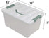 Saedy 14 Quart Latching Box - Clear Plastic Storage Bin with Lid and Handles